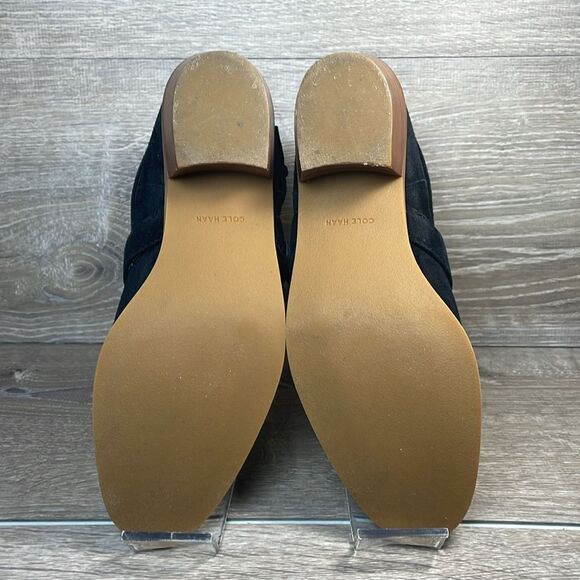 Cole Haan Grand OS Jensyn Womens Sz 7.5B Black Leather Pull On Buckle Ankle Boot - Picture 7 of 11